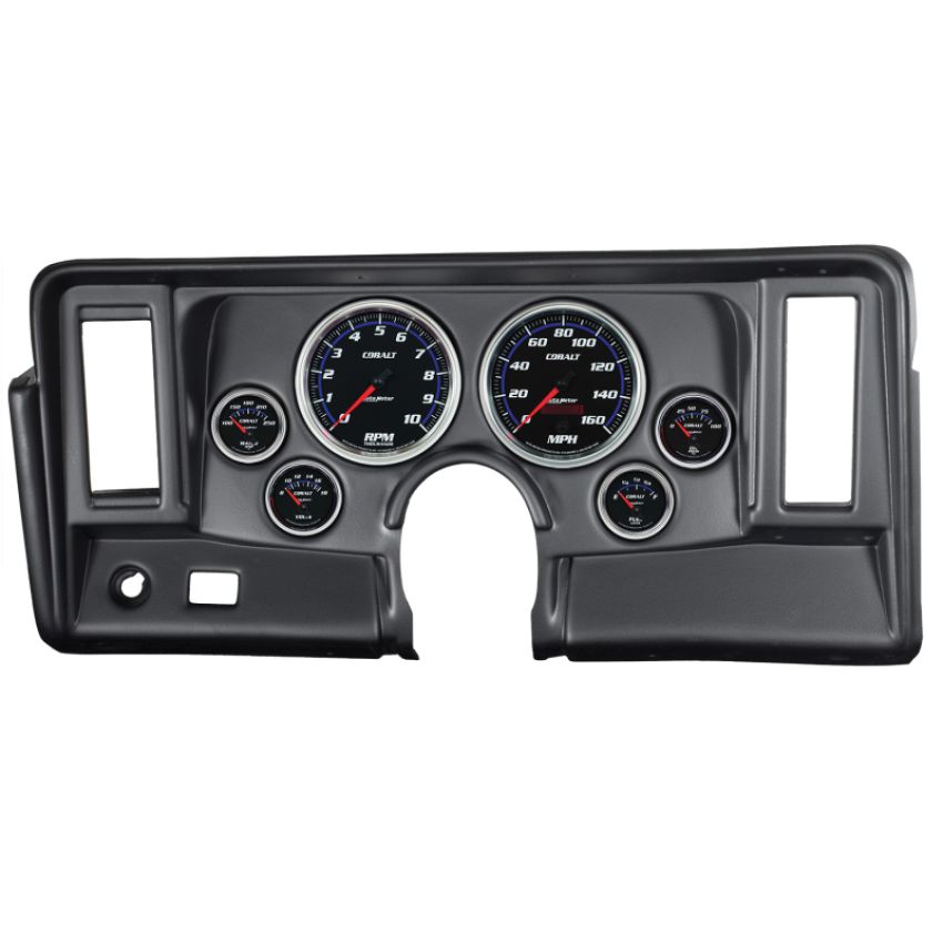AutoMeter 7024-CB DIRECT FIT DASH KIT, NOVA 69-76, TACH/MPH/FUEL/OILP/WTMP/VOLT, COBALT