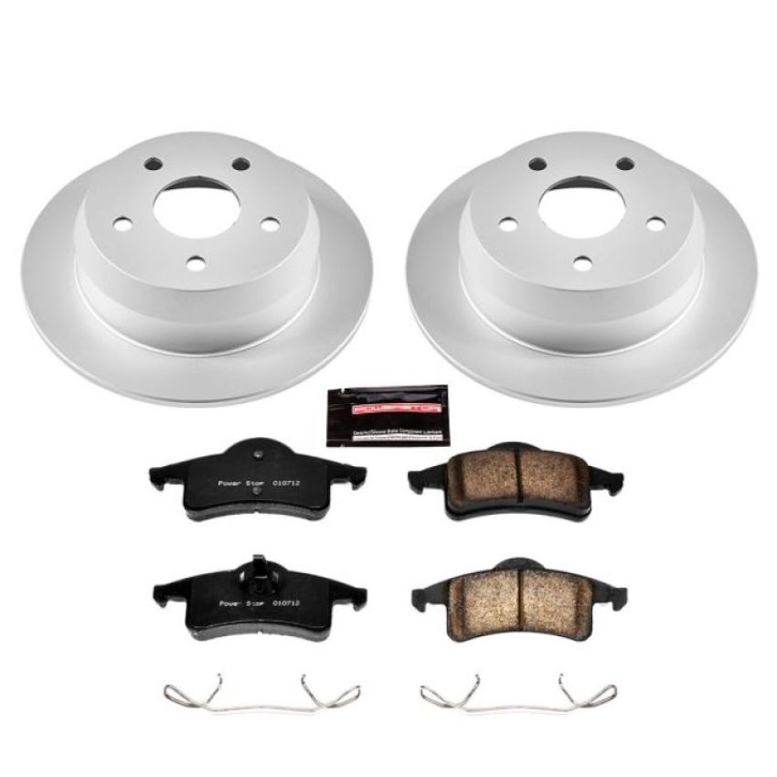 PowerStop CRK2151 Genuine Geomet Coated Rotor and Low-Dust Ceramic Brake Pad Kit