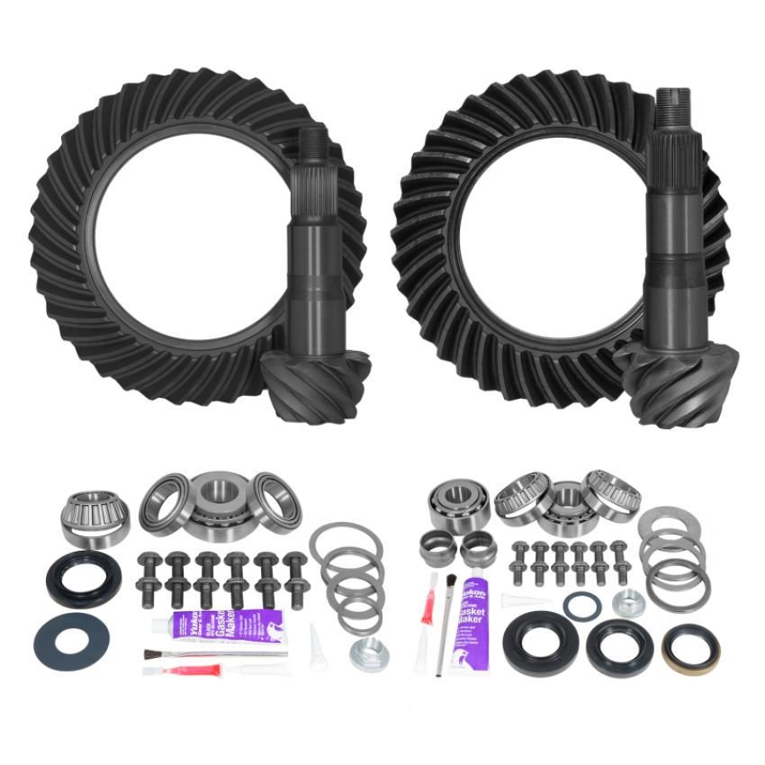 Yukon Gear & Axle YGKT007-529 Yukon Ring & Pinion Gear Kit Front & Rear for Toyota 10.5/9R Differential 5.29 Ratio