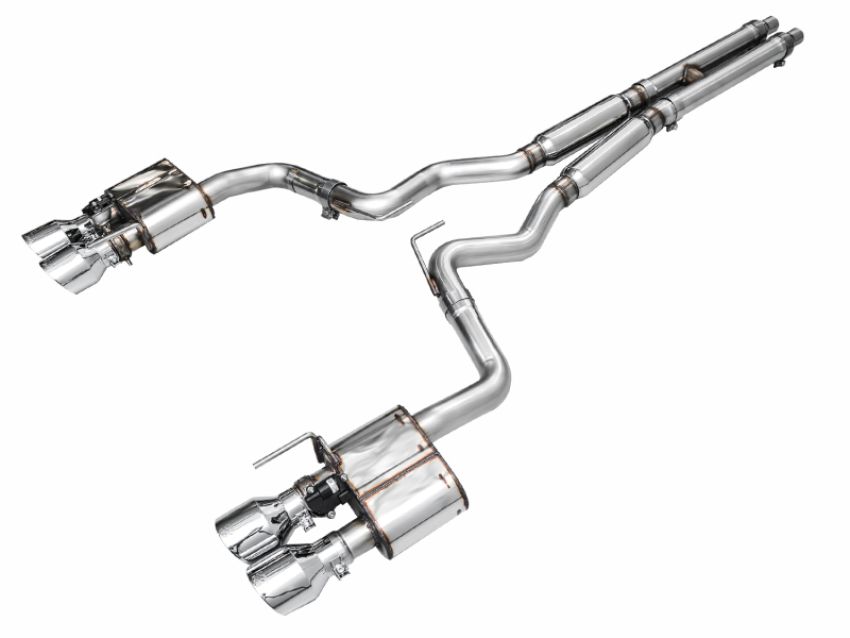 AWE Tuning 3025-42650 AWE 2024 Ford Mustang GT Fastback S650 RWD SwitchPath Catback Exhaust w/ Quad Chrome Silver Tips