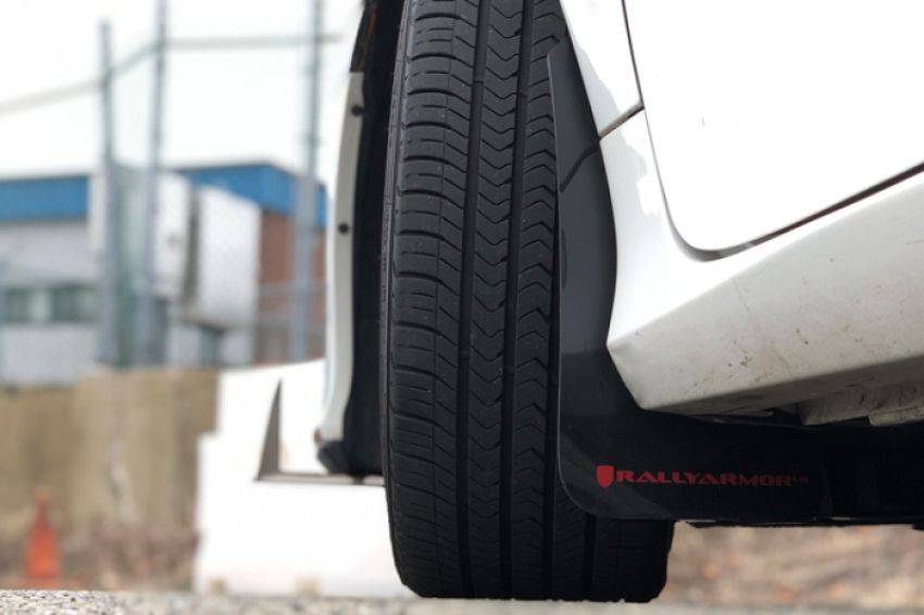 Rally Armor MF50-UR-BLK/RD Black Mud Flap/Red Logo