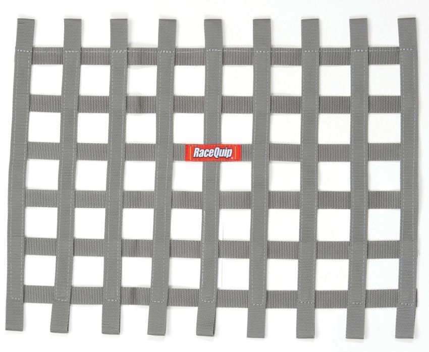 RACEQUIP RQP721065 Ribbon Window Net Platinum Non-SFI 18 x 24