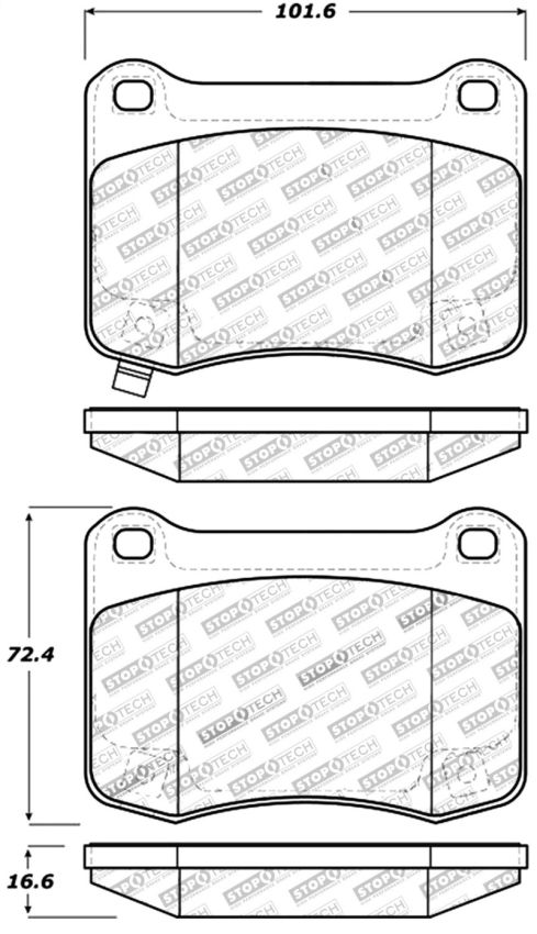 Stoptech 309.13660 Performance 08-09 Lexus IS F Rear Brake Pads
