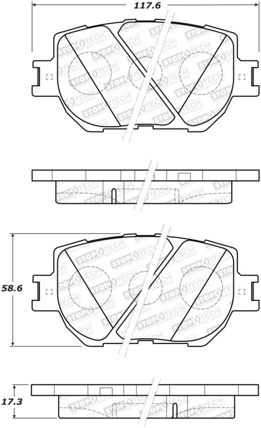 Stoptech 308.17330 Street Brake Pads - Rear