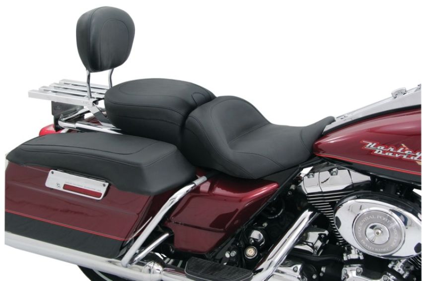 Mustang Motorcycle 79071 Mustang 97-21 Harley Touring Sissy Bar Pad (12 inch x 9 inch) - Black