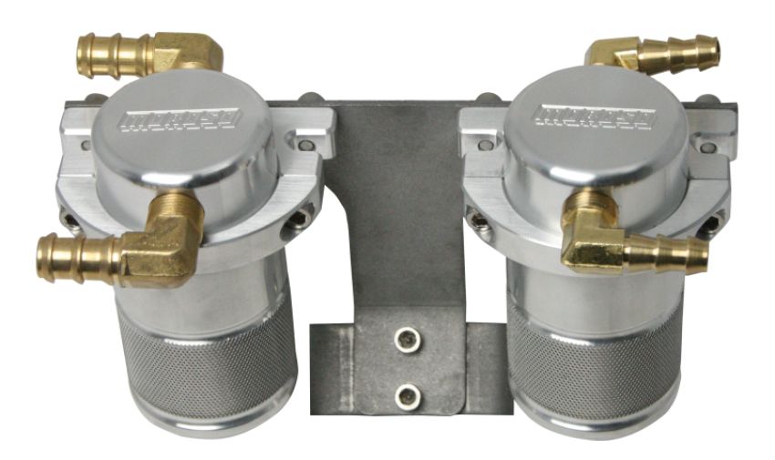Moroso 85654 04-07 Subaru STi (w/Front Mount Intercooler) Air/Oil Separator Catch Can - Billet Aluminum