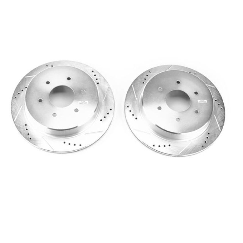 PowerStop JBR1753XPR PowerStop Evolution Performance Drilled, Slotted & Plated Brake Rotor Pair