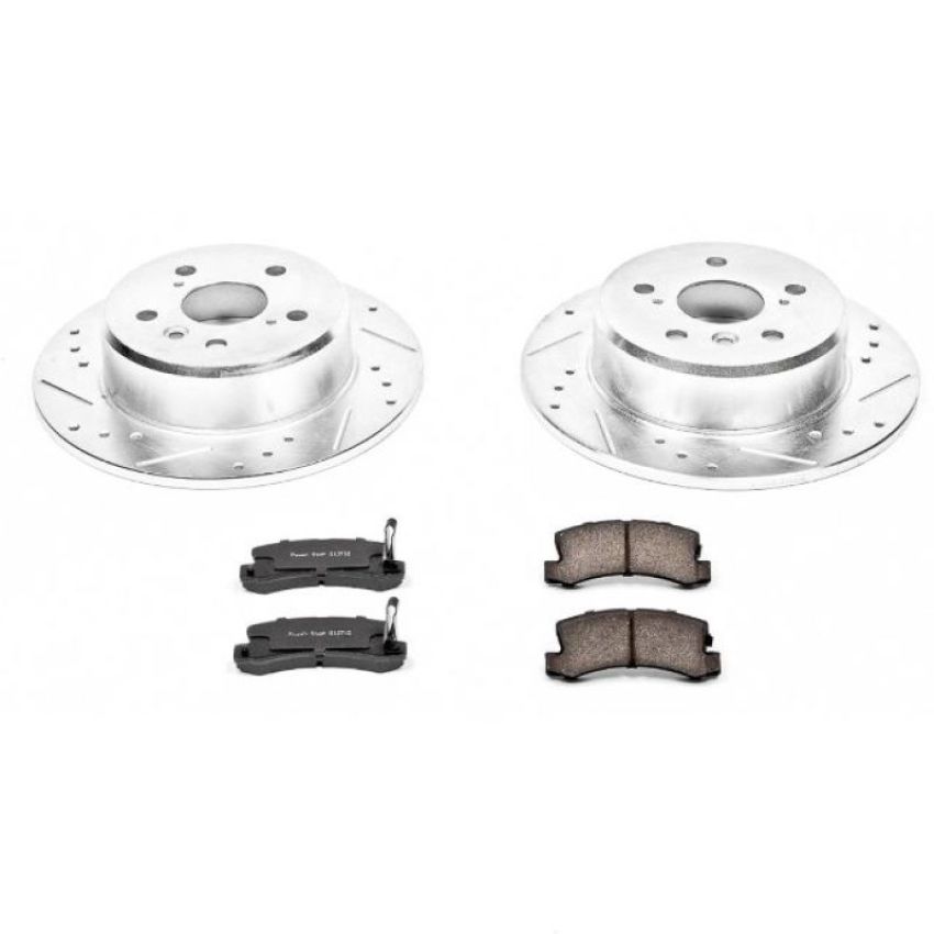 PowerStop K2564 Z23 Daily Driver Carbon-Fiber Ceramic Brake Pad and Drilled & Slotted Rotor Kit