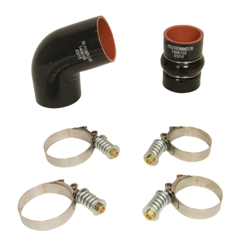BD Diesel 1046277 Intercooler Hose & Clamp Kit - 2006-2010 Chevy Duramax (Driver's Side)