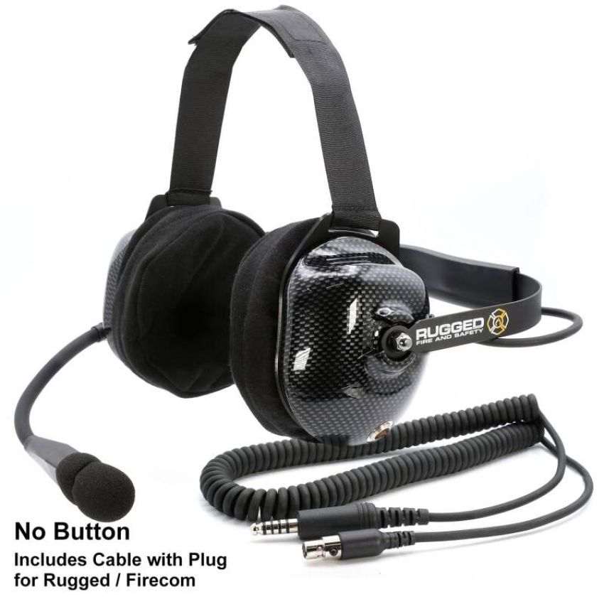 Rugged Radios FHS-42-O/OFF-1/4 FHS BTH FSI Headset w/ Mic I/O Button / For David Clark / Sigtronics / Avcomm