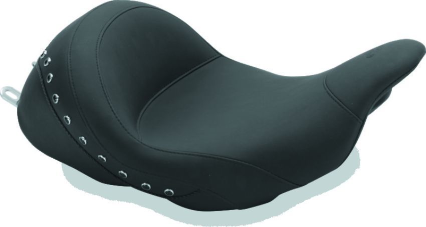 Mustang Motorcycle 76082 Mustang 08-21 Harley Electra Glide Std,Rd Glide,Rd King,Str Glide Lowdown Solo Seat w/Studs - Black