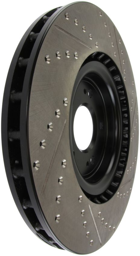 Stoptech 127.46076R Slotted & Drilled Sport Brake Rotor