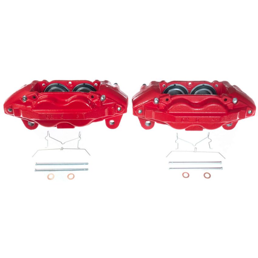 PowerStop S7342 Red Powder Coated Calipers