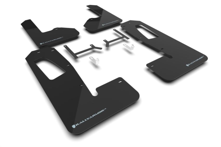 Rally Armor MF108-UR-BLK-ABL Black Mud Flap/Light Blue Logo