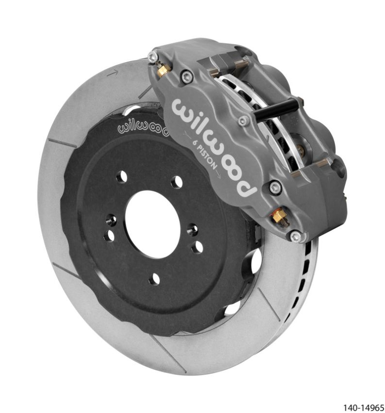 Wilwood 140-14965 Forged Superlite 6R Front Brake Kit (Race) 12.88in GT Slotted Rotor Honda S2000 w/ Lines
