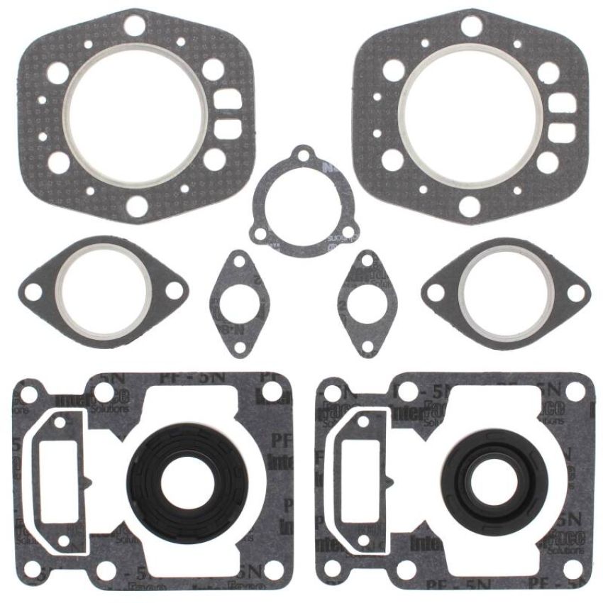 Vertex Pistons 711063F Vertex Gaskets 1977 Arctic Cat El Tigre Cross Country Complete Gasket Kit w/ Oil Seals