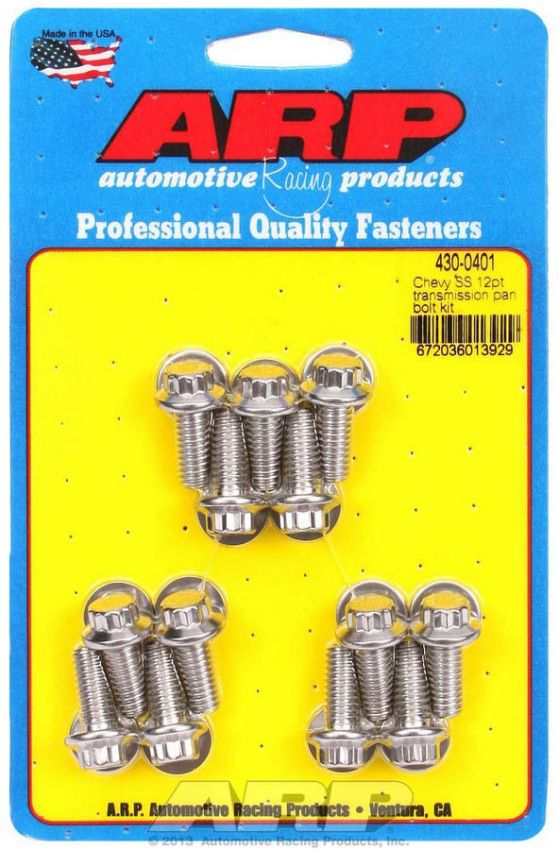 ARP ARP430-0401 S/S Trany Pan Bolt Kit 12pt.
