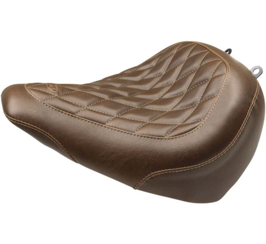 Mustang Motorcycle 83059 Mustang Harley Breakout Wide Tripper Solo Seat Diamond Stitch - Brown