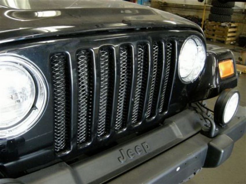 Rampage 86514 1997-2006 Jeep Wrangler(TJ) Grille 3D Single Piece - Black