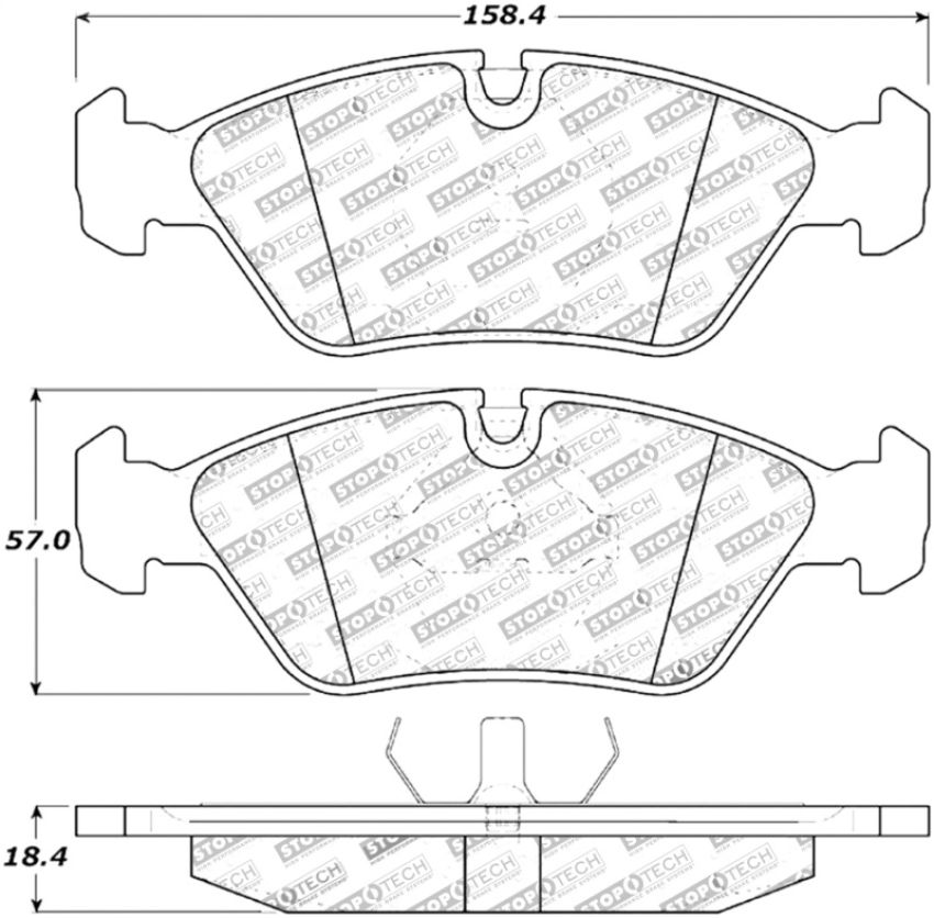 Stoptech 308.02530 Street Touring Brake Pads