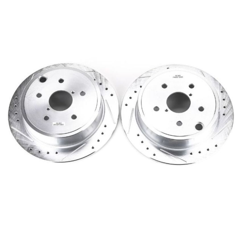 PowerStop JBR1701XPR PowerStop Evolution Performance Drilled, Slotted & Plated Brake Rotor Pair