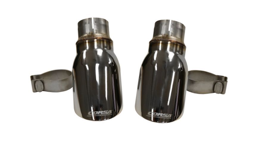 Corsa Performance 14977 Single 4.0in. Polished Pro-Series Tip Kit (Clamps Included)
