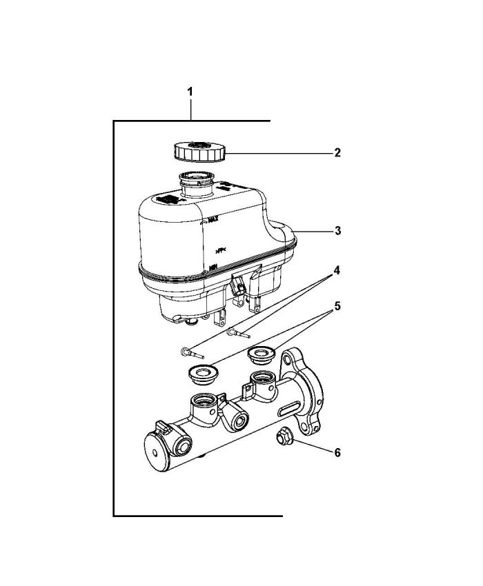 Mopar 68034205AA RESERVOIR, Brake Master Cylinder