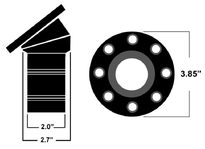 Ridetech 81000033 Billet aluminum gas cap for 1967-1968 Camaro, locking, anodized Black.
