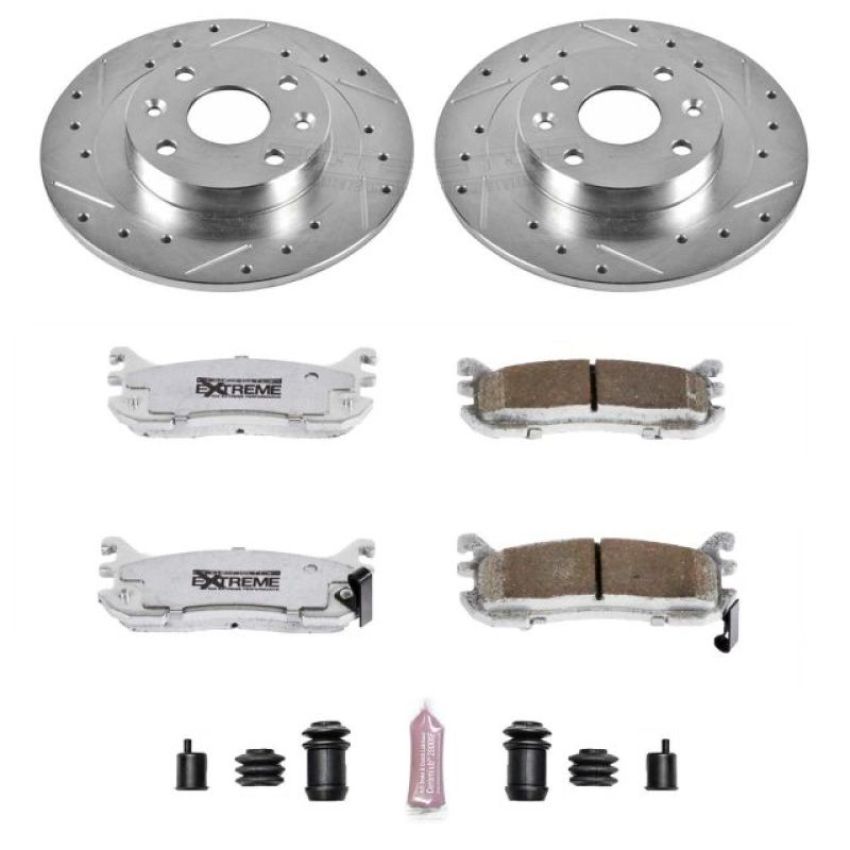 PowerStop K772-26 Z26 Street Performance Ceramic Brake Pad and Drilled & Slotted Rotor Kit