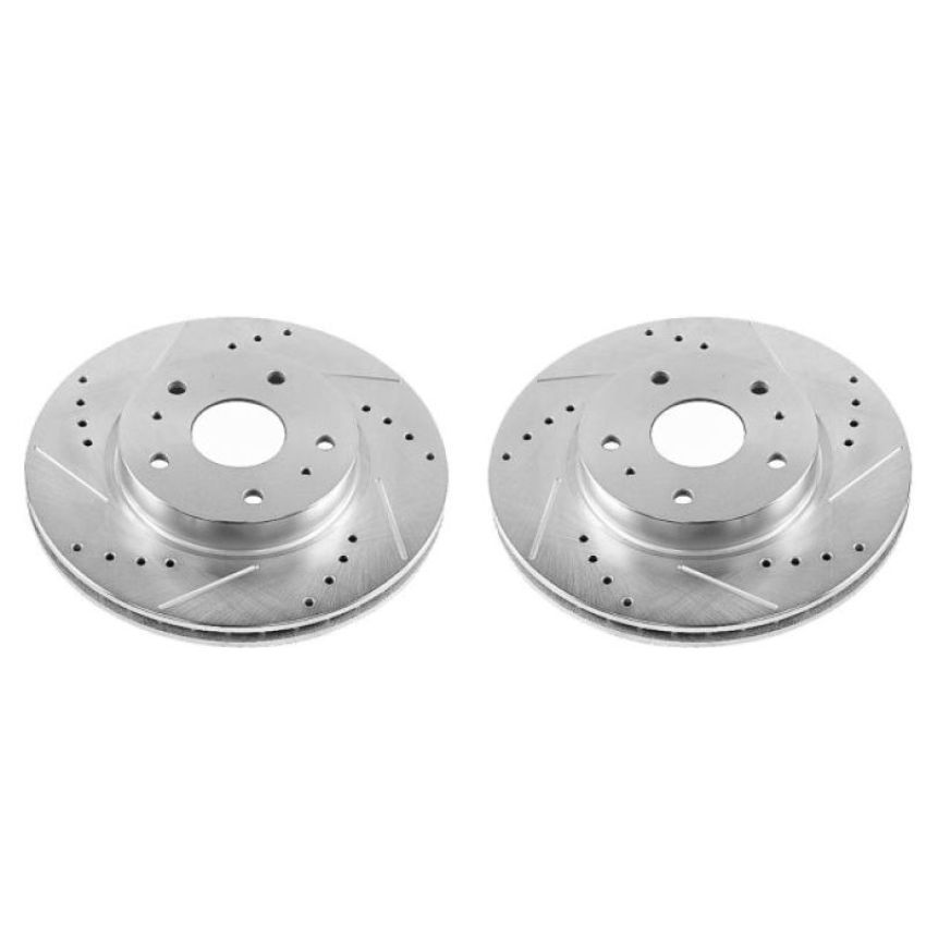 PowerStop JBR1504XPR PowerStop Evolution Performance Drilled, Slotted & Plated Brake Rotor Pair