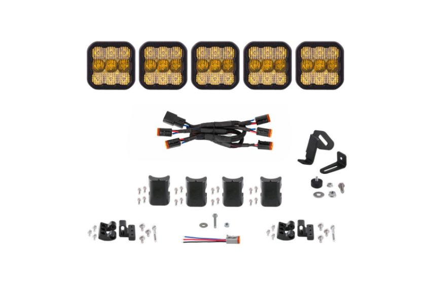 Diode Dynamics DD6797 SS5 Sport Universal CrossLink 5-Pod Lightbar - Yellow Combo
