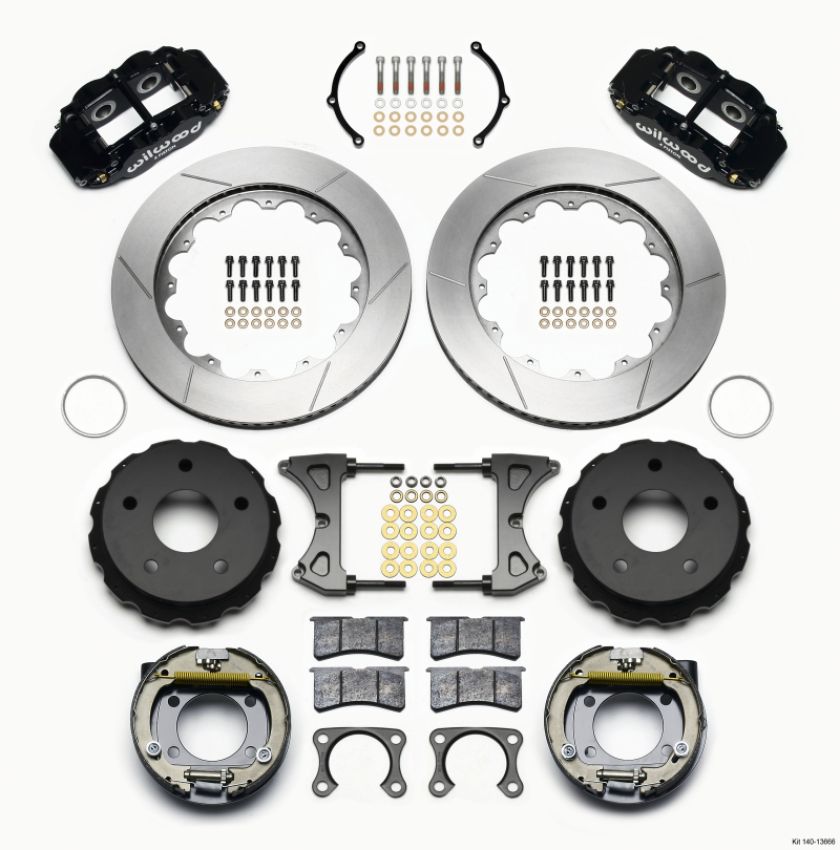 Wilwood 140-13666 Narrow Superlite 4R Rear P-Brk Kit 14.00in Big Ford New 2.38in Off Bronco 5 x 5.50
