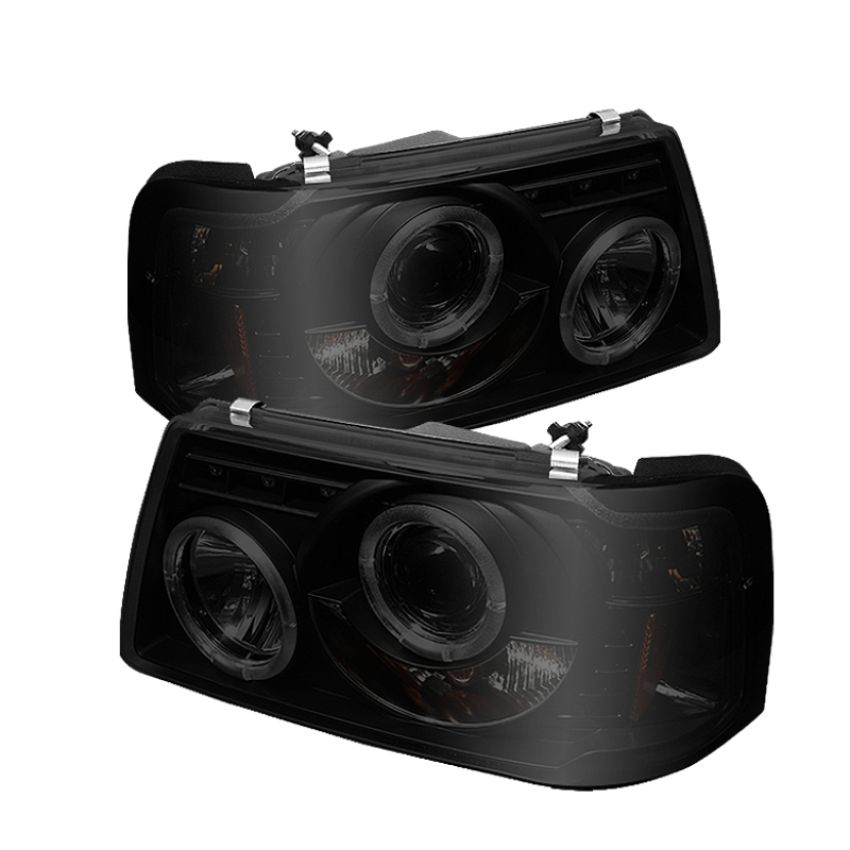 SPYDER 5078476 Projector Headlights - LED Halo - Black Smoke