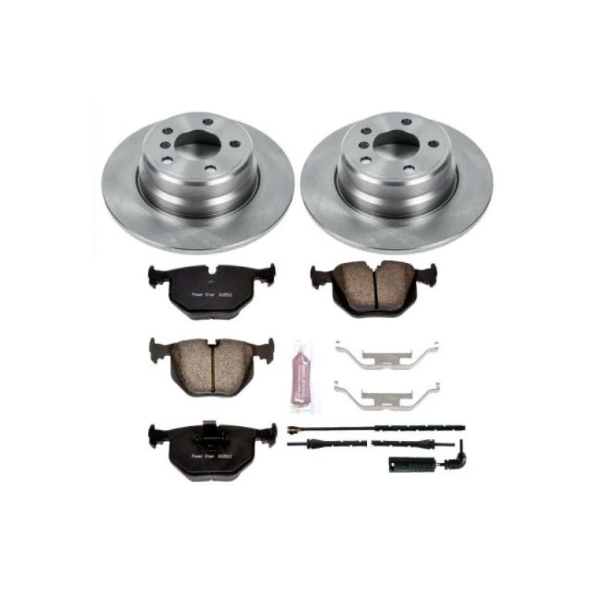 PowerStop KOE5720 OE Stock Replacement Low-Dust Ceramic Brake Pad and Rotor Kit