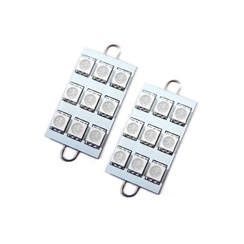 Oracle Lighting 5209-003 44mm 6 LED 3 Chip, Loop Festoon Bulbs, Red, Pair