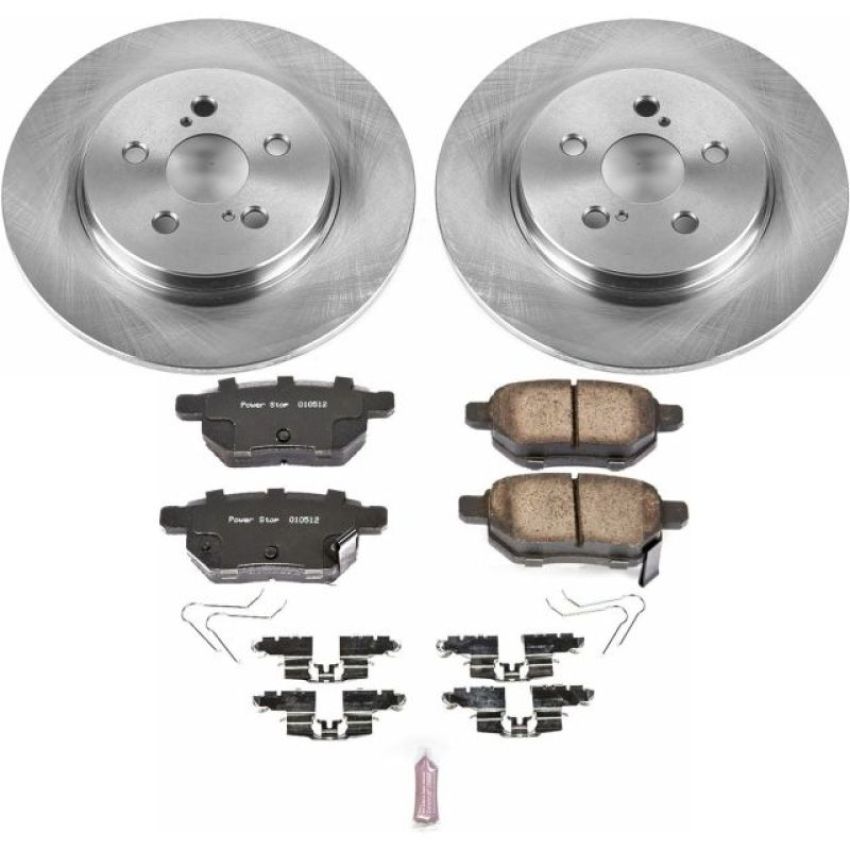 PowerStop KOE6498 OE Stock Replacement Low-Dust Ceramic Brake Pad and Rotor Kit