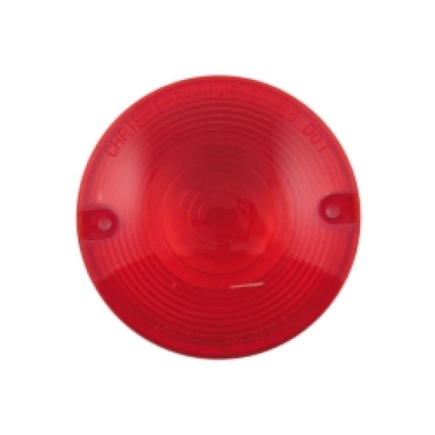 Letric Lighting Red Flat Lens Style Turn Signal Lenses 3In