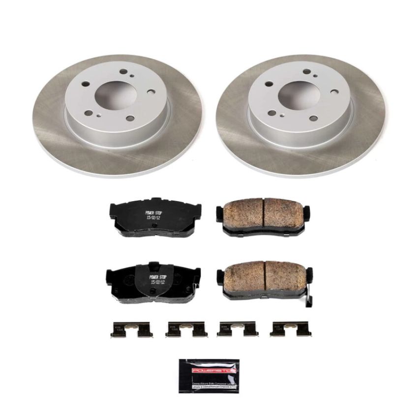 PowerStop SC1168 Semi-Coated Rotor and Low-Dust Ceramic Brake Pad Kit