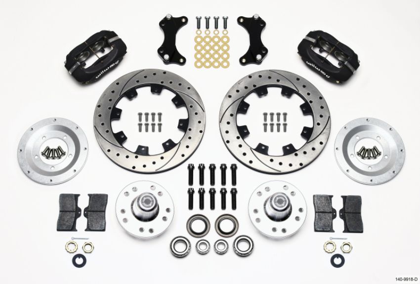Wilwood 140-9918-D Forged Dynalite Front Kit 12.19in Drilled WWE ProSpindle