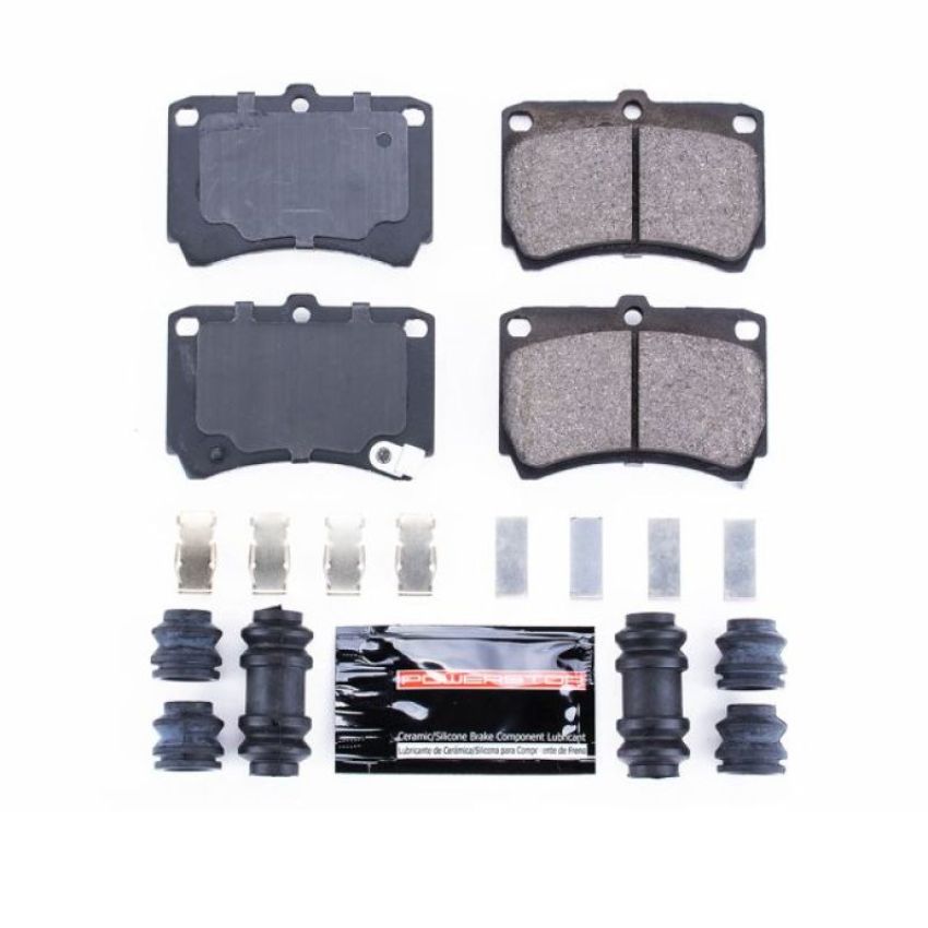 PowerStop Z23-466 PowerStop - Z23 Daily Driver Carbon-Fiber Ceramic Brake Pads with Hardware Kit