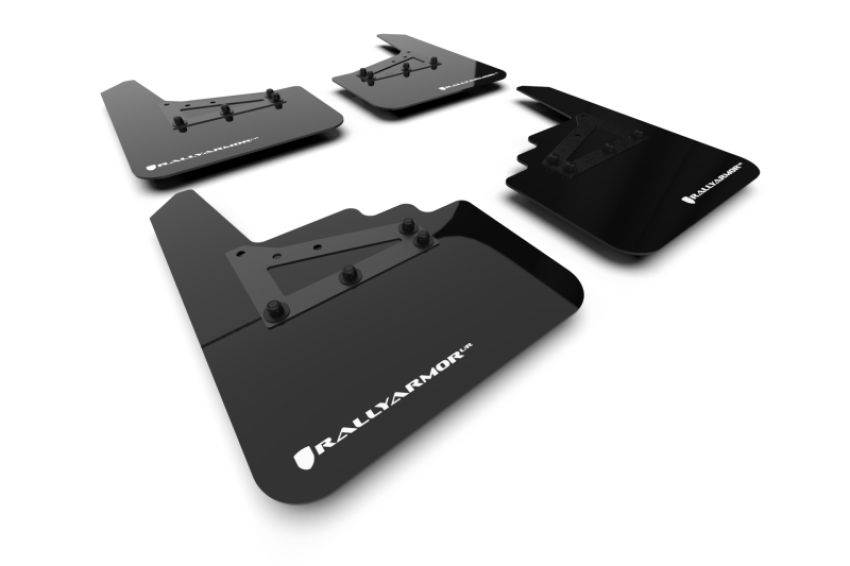 Rally Armor MF115-UR-BLK-WH Black Mud Flap/Red Logo