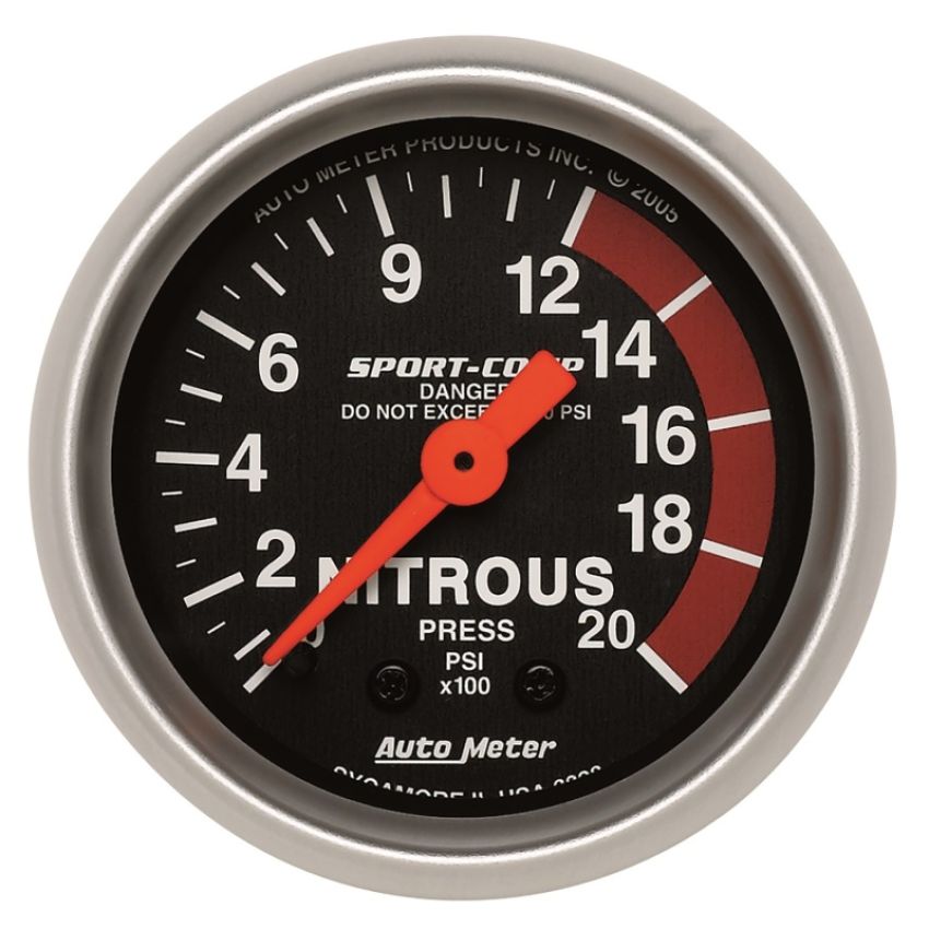 AutoMeter 3328 GAUGE, NITROUS PRESSURE, 2 1/16
