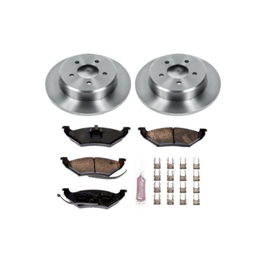 PowerStop KOE4994 OE Stock Replacement Low-Dust Ceramic Brake Pad and Rotor Kit