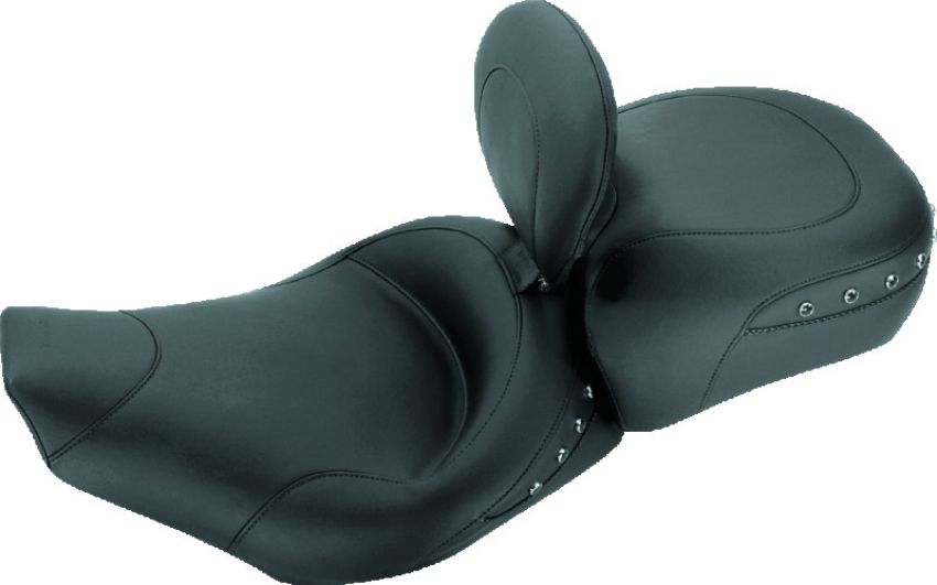 Mustang Motorcycle 79102 Mustang 97-07 Harley Rd King,06-07 Str Glide,00-05 Eagle Solo Seat w /DBR Black Pearls - Black