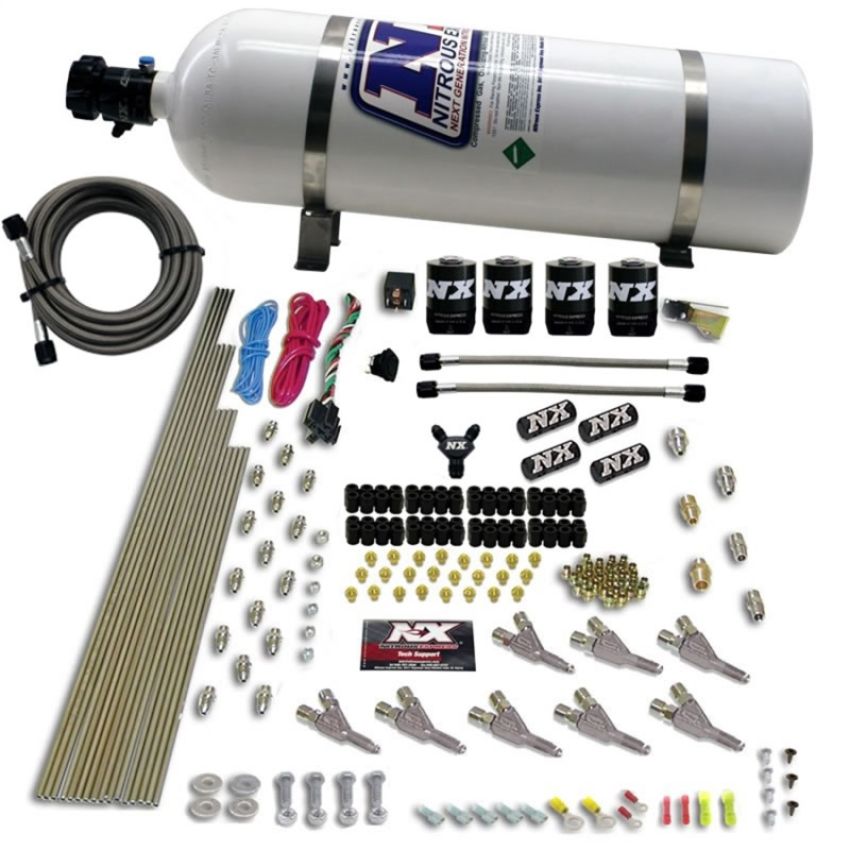 Nitrous Express 80016-15 VORTECH NOZZLE SYSTEM WITH 15LB BOTTLE