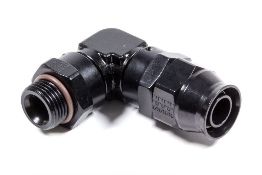 FRAGOLA FRG689709-BL Hose Fitting #10 90 Deg to #8 ORB PTFE Black