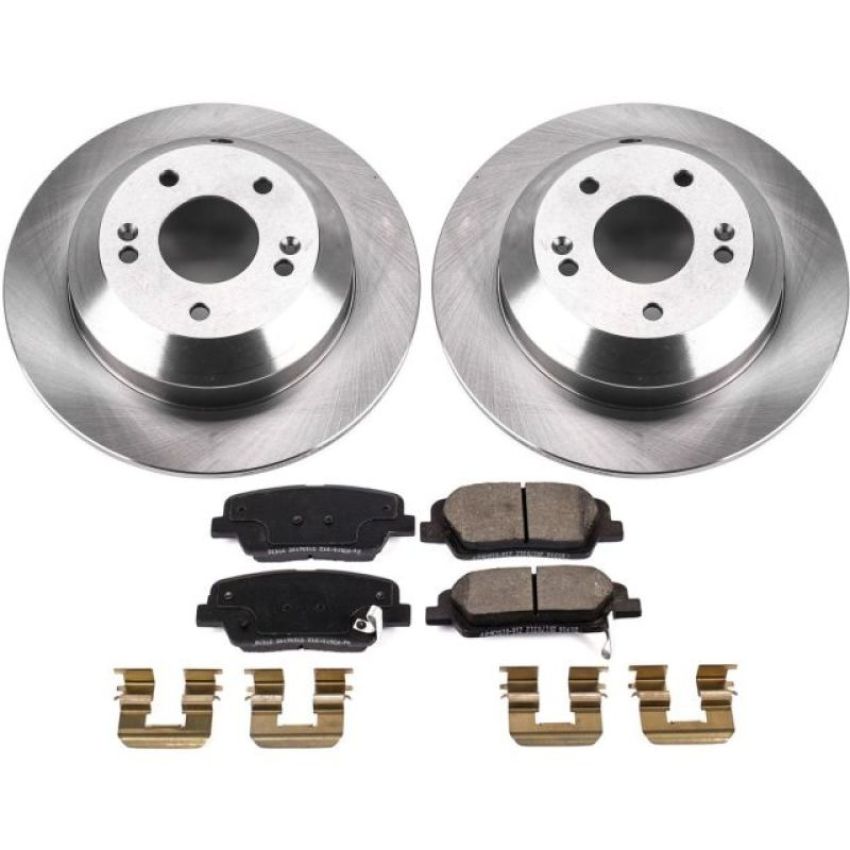 PowerStop KOE8283 OE Stock Replacement Low-Dust Ceramic Brake Pad and Rotor Kit
