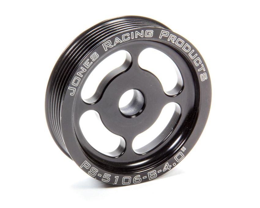 JONES RACING PRODUCTS JRPPS-5106-B-4 Power Steering Pulley Serpentine 4in
