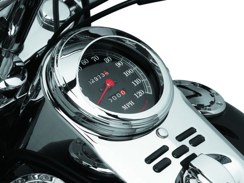 Kuryakyn 112 Speedometer Trim Ring With Visor Chrome