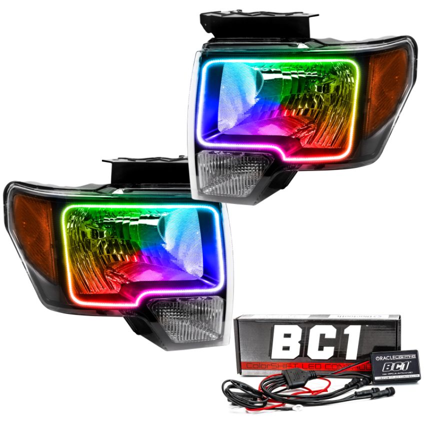 Oracle Lighting 7188-335 2009-2014 Ford F-150 Pre-Assembled LED Halo Headlights - (Black Housing)